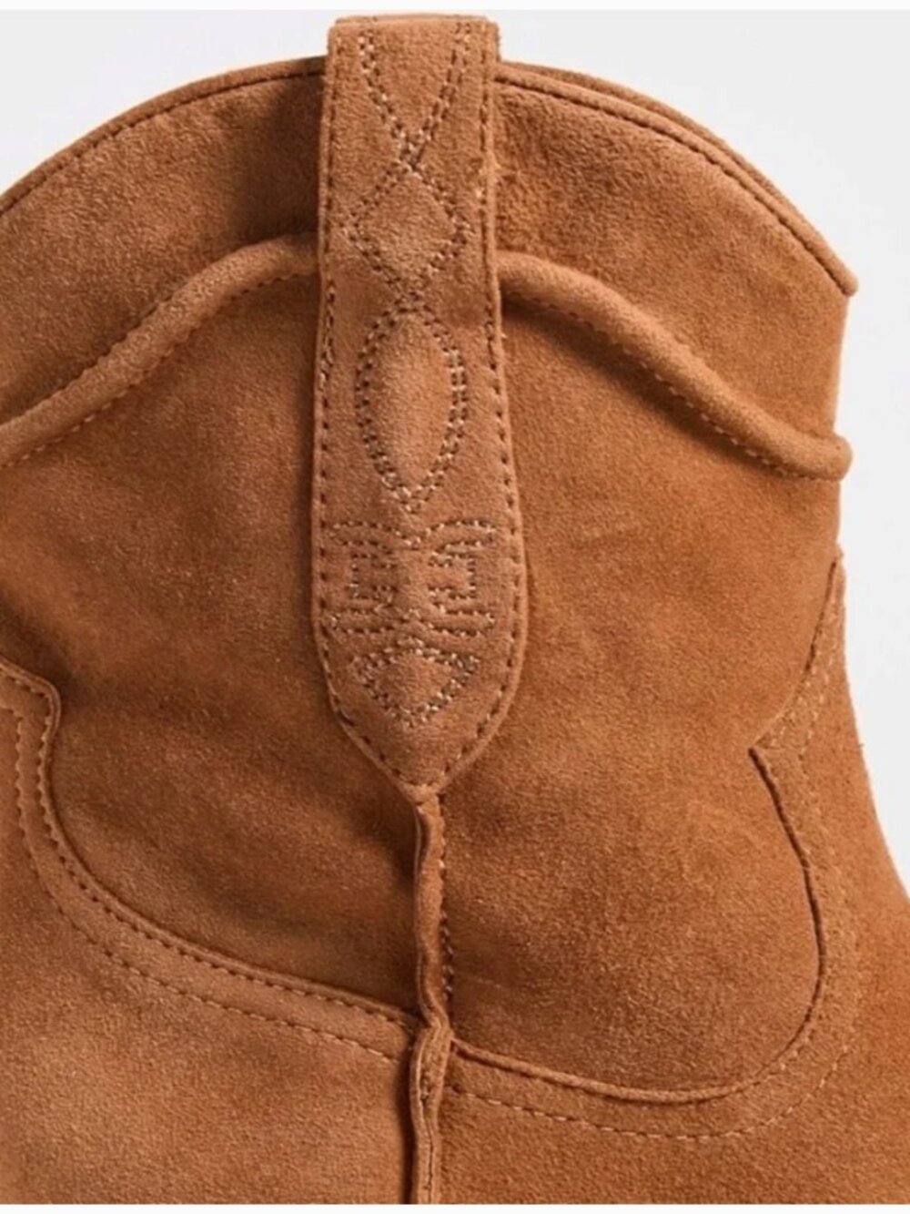 Sam Edelman Taryn Suede Pull On Western Point Squared Toe Kitten Heel Boots 8.5 - Picture 4 of 13
